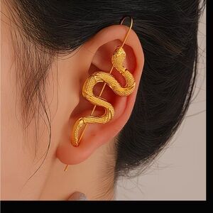 Gold Snake Earring